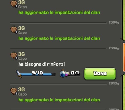 Bello trovare clan inattivi sul secondo accaunt