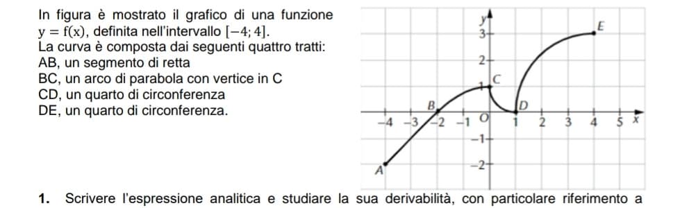 domanda veloce di matematica: dopo aver trovato le equazioni dei vari "pezzi", come trovo l'equazione della curva? 