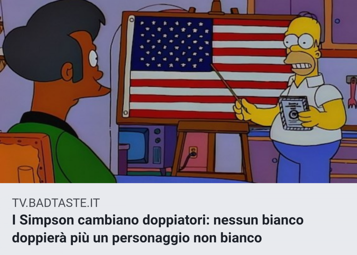 Ma non ci sono bianchi nei Simpson-