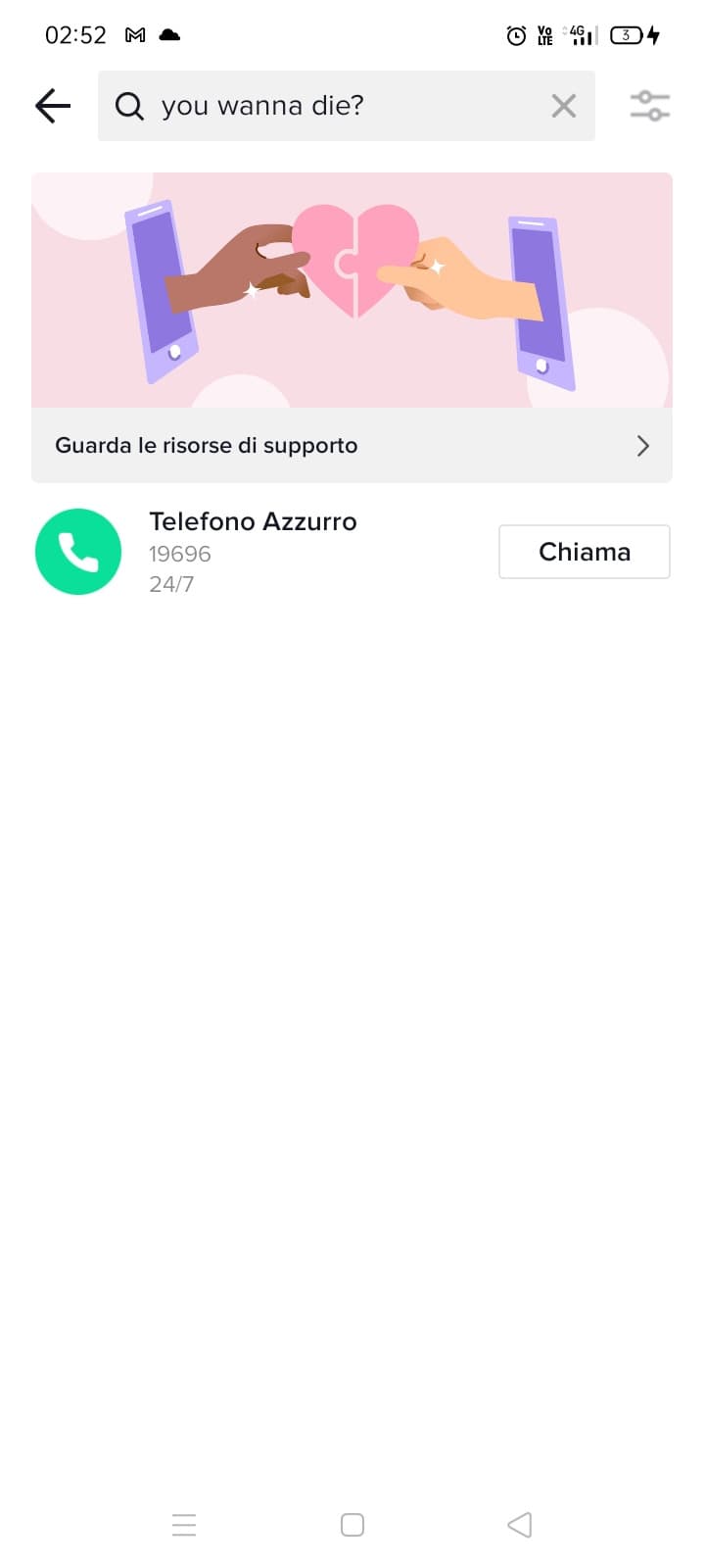 Stavo cercando un video dove nel suono c'era quella frase e mi viene questo. Un mio amico mi diceva che i social sono più attenti delle persone