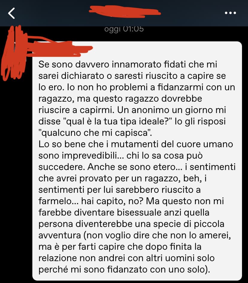 Raga io dubito questo sia etero.. voi?