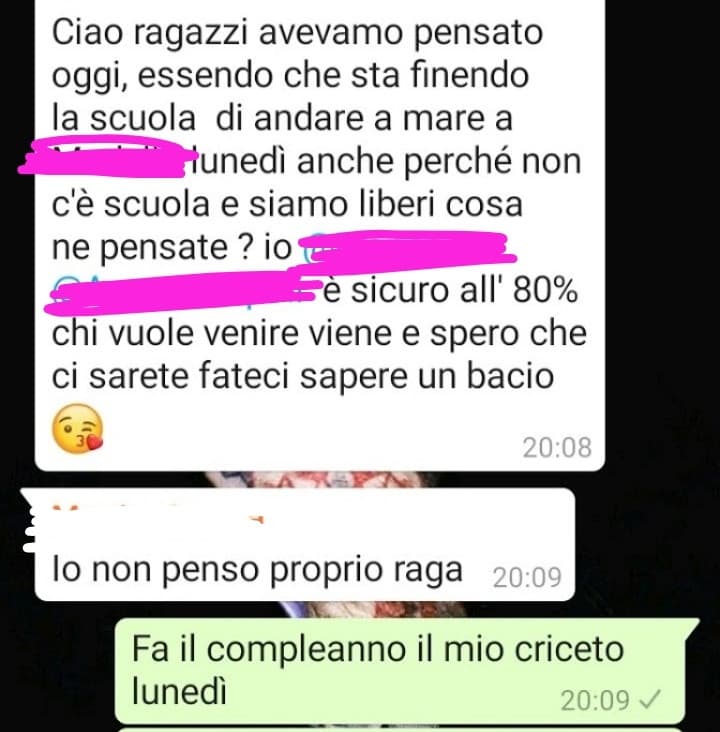 Ancora per la rubrica perché non hai amici? Sempre e ancora io: