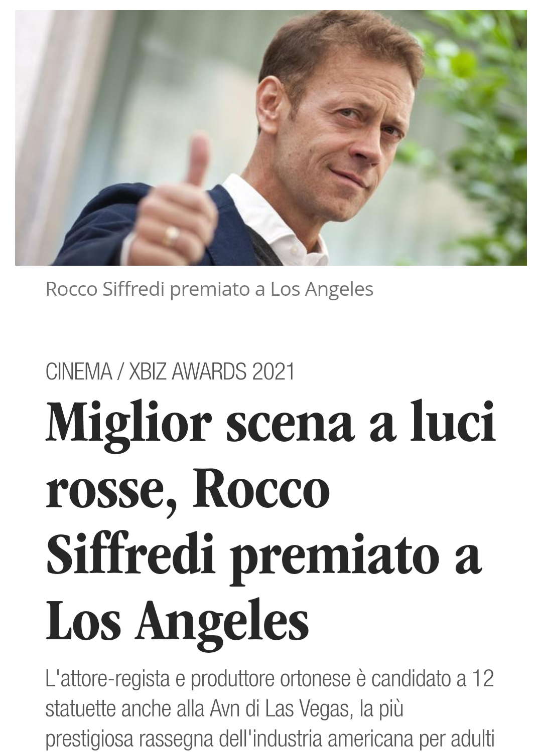 A che serve l'oscar se hai il cazzo