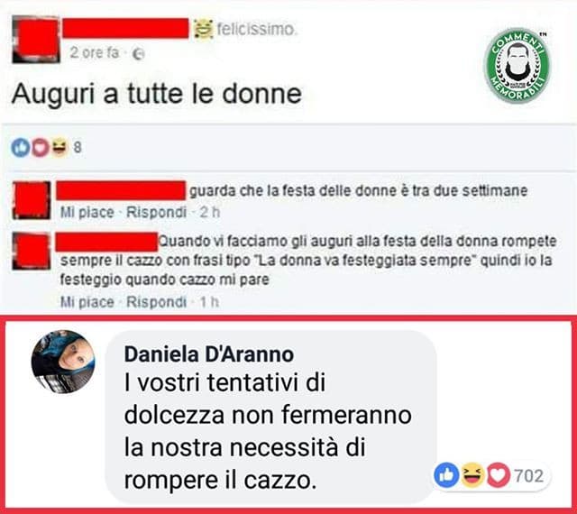 Quindi auguri a tutte le donne ?