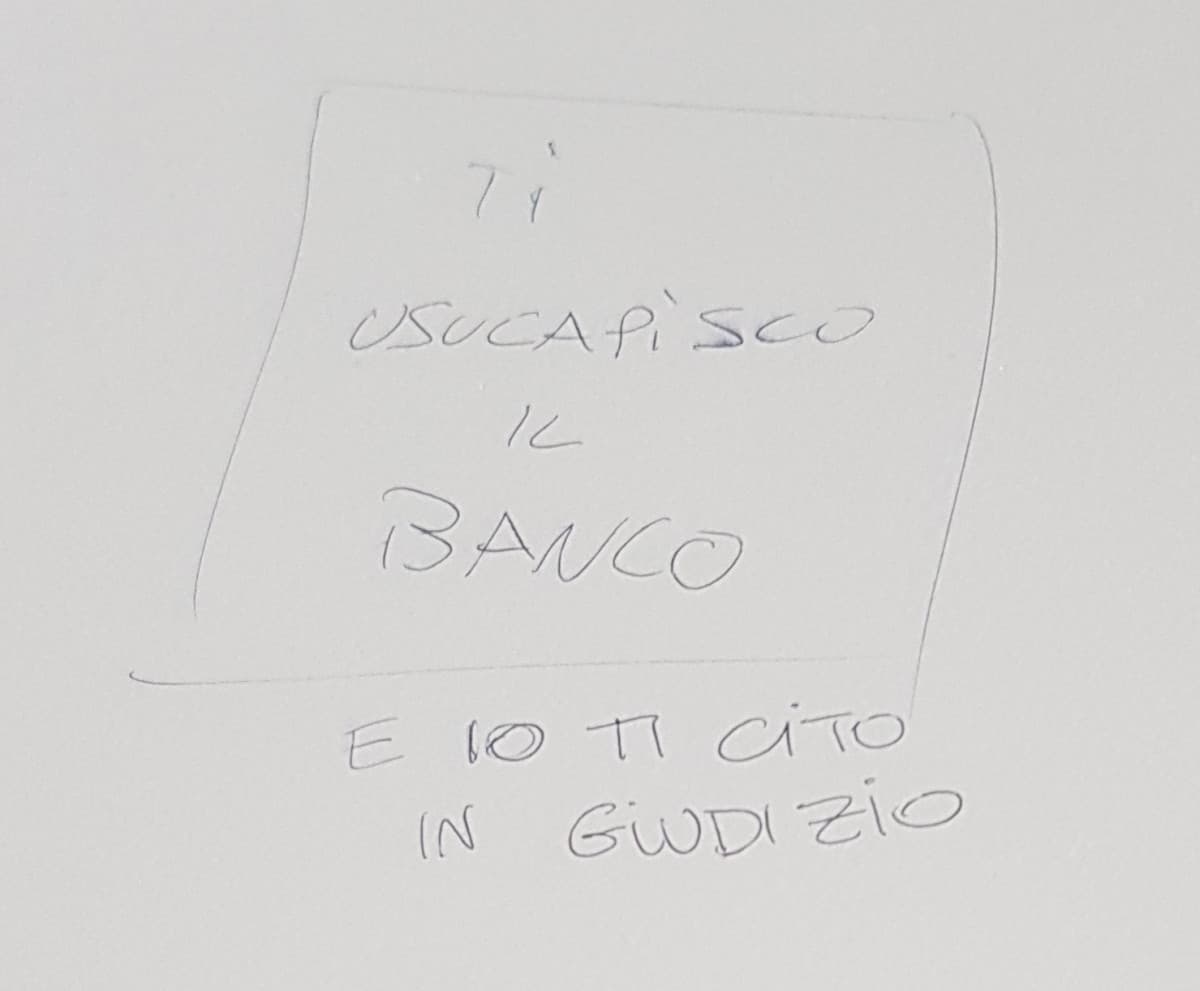 Le scritte dell'afm