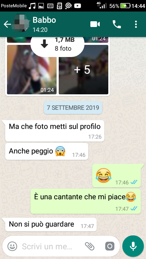 Ed ecco a voi mia nonna e mio babbo che si lamentano della mia immagine profilo