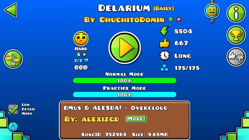 Delarium 100%; By ChuchitoDomin; (Difficoltà: Hard 5?); (Grado: Normal)