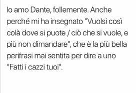 La grandezza di Dante sta anche in questo