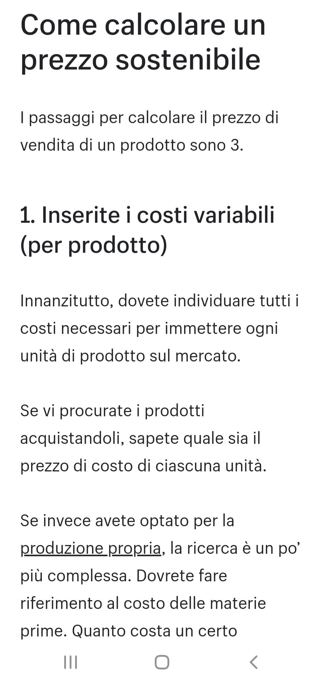 Per la tipa a cui servono i calcoli del prezzo dei prodotti