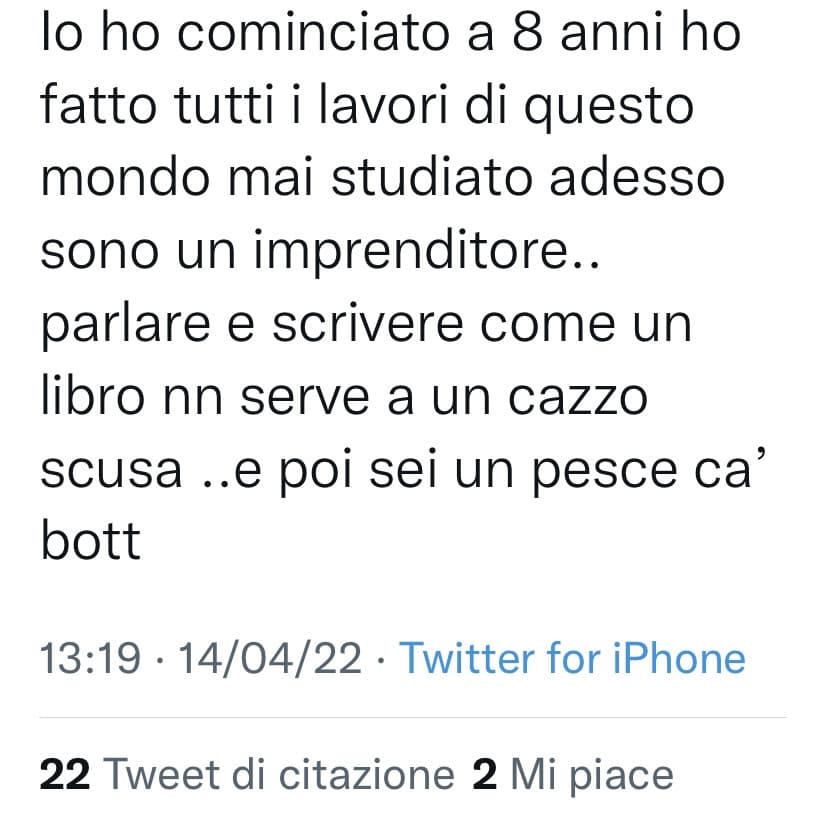 Non siamo più nell'Italia bene degli anni 80, prima si capisce questo concetto e forse qualcosa cambierà.