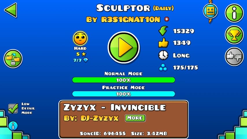 Sculptor 100%; By R3S1GNAT10N; (Difficoltà: Hard 5?); (Grado: Normal)