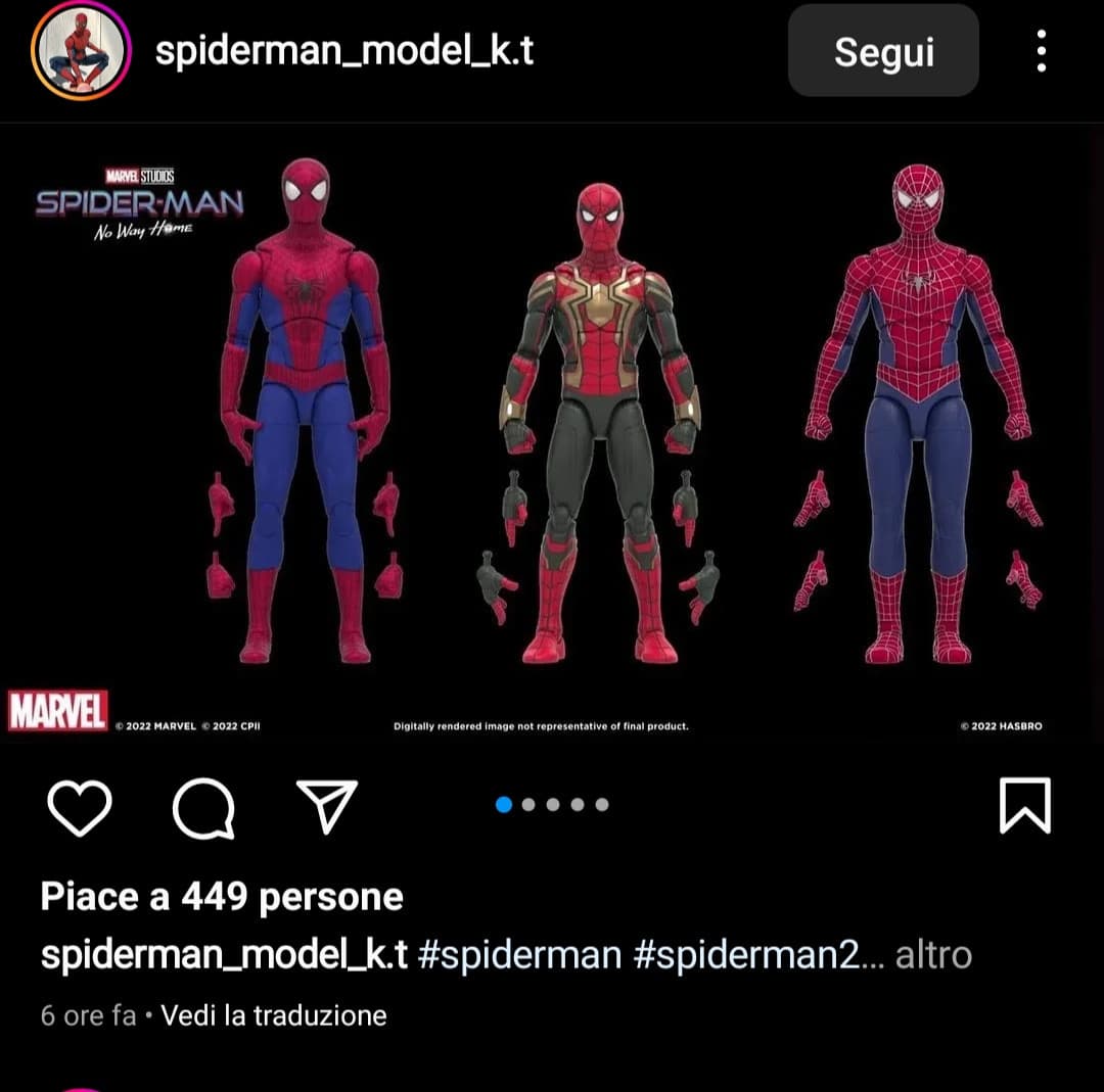 Vi dirò. Se ci sono tutti e 3 nella scatola no se sono singoli mi prendo solo spiderman di tobey. 