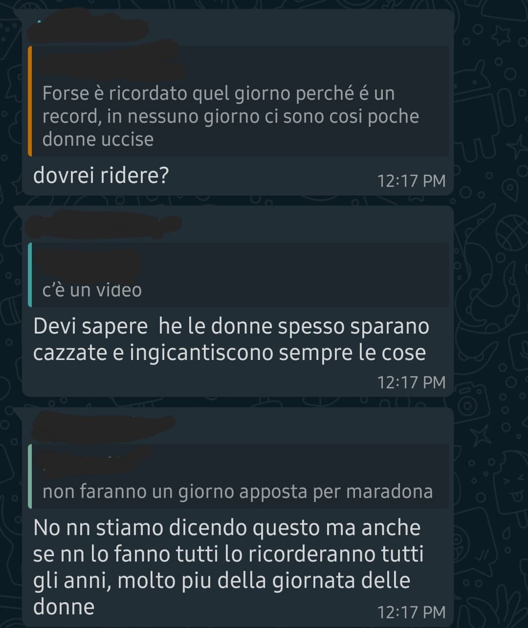 un po di stronzate nel gruppo di classe di un ITIS