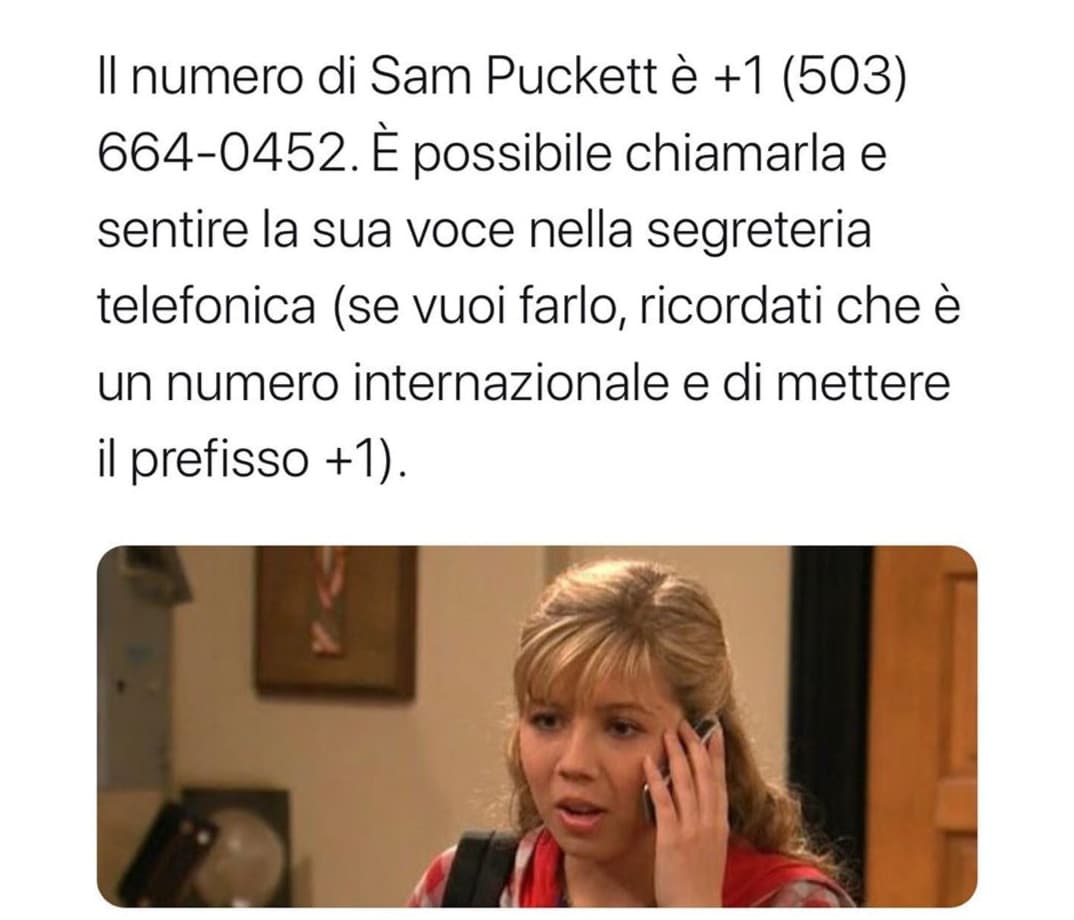 Chi ha voglia di chiamare Sam puckett?