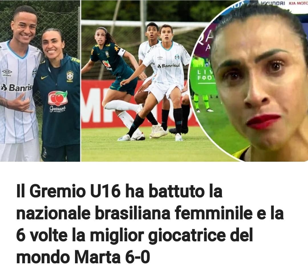 Per le depensanti che dicono che le calciatrici femmine dovrebbero guadagnare quanto i calciatori maschi: