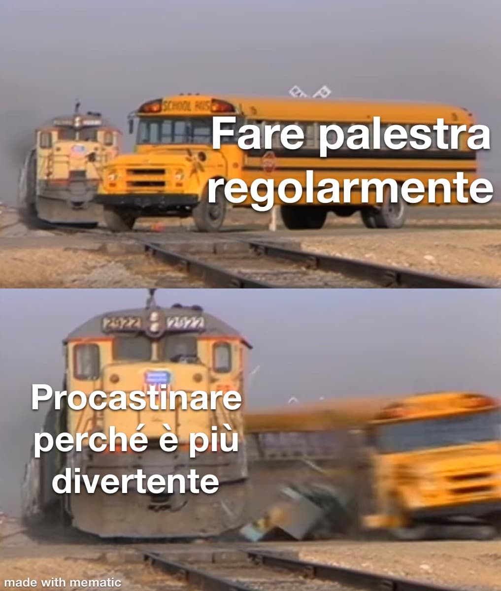 Sono due settimane che dico "adesso mi metto di nuovo" e invece continuo a dire "ma no dai domani"