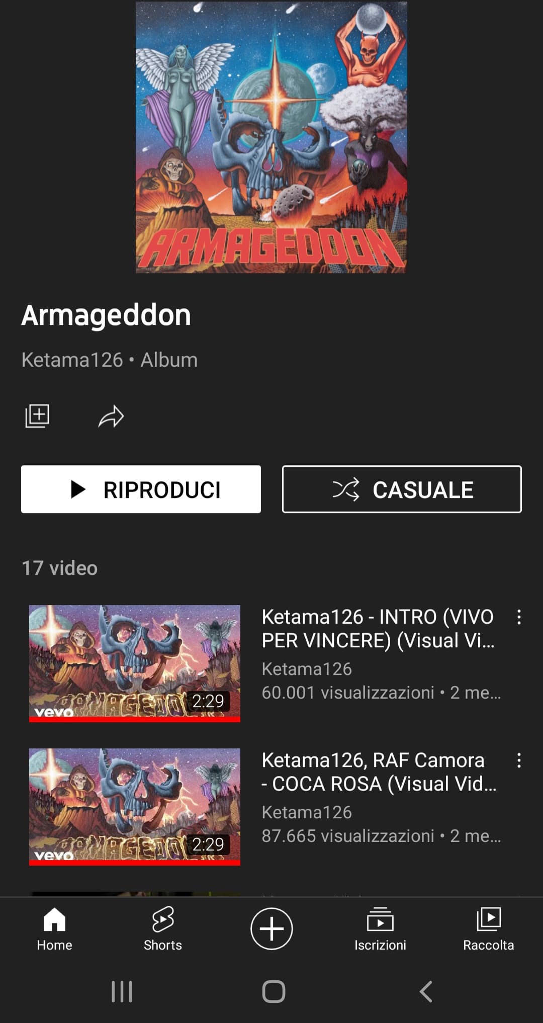 Scoperto Ketama la settimana scorsa, ascoltato tutto Armageddon ieri,durante il viaggio di ritorno mi ascolto pure gli altri album.