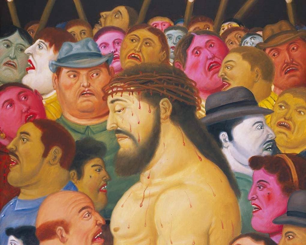 Fernando Botero, Gesù e la folla, 2010