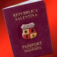 Passaporto della Repubblica Salentina/ Passeport de la République du Salento