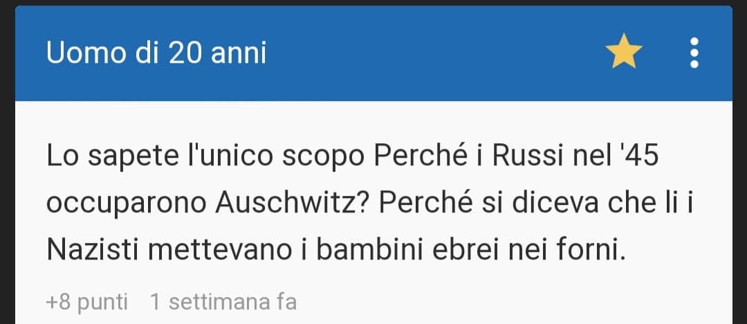 Boh non so cosa pubblicare quindi publico alcuni segreti che ho messo tra i miei preferiti ?