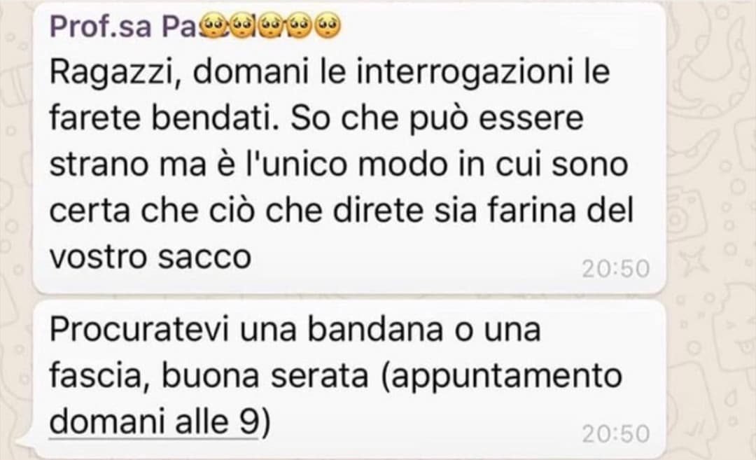 Intanto, la mia prof??