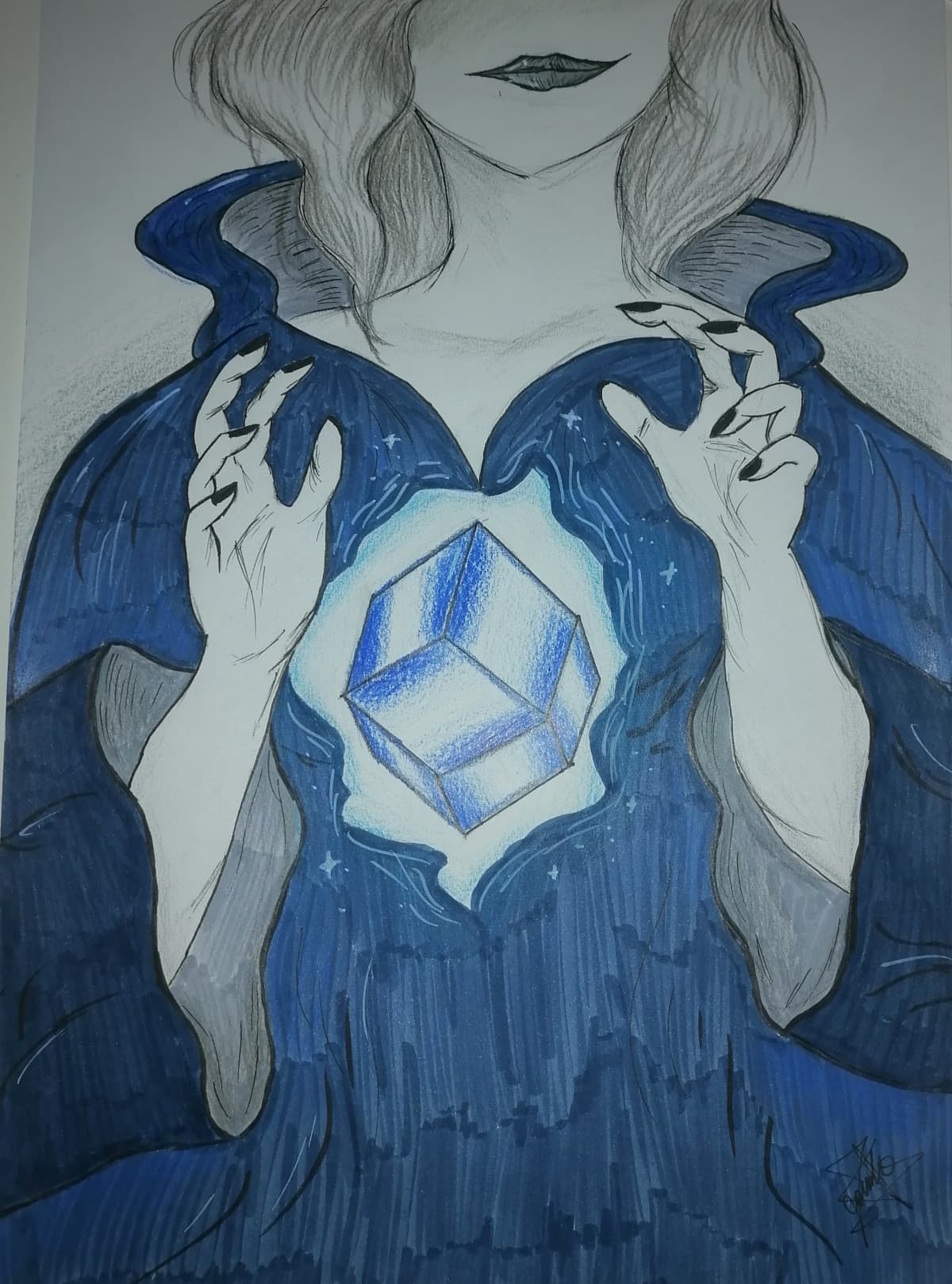 Inktober 1, crystal