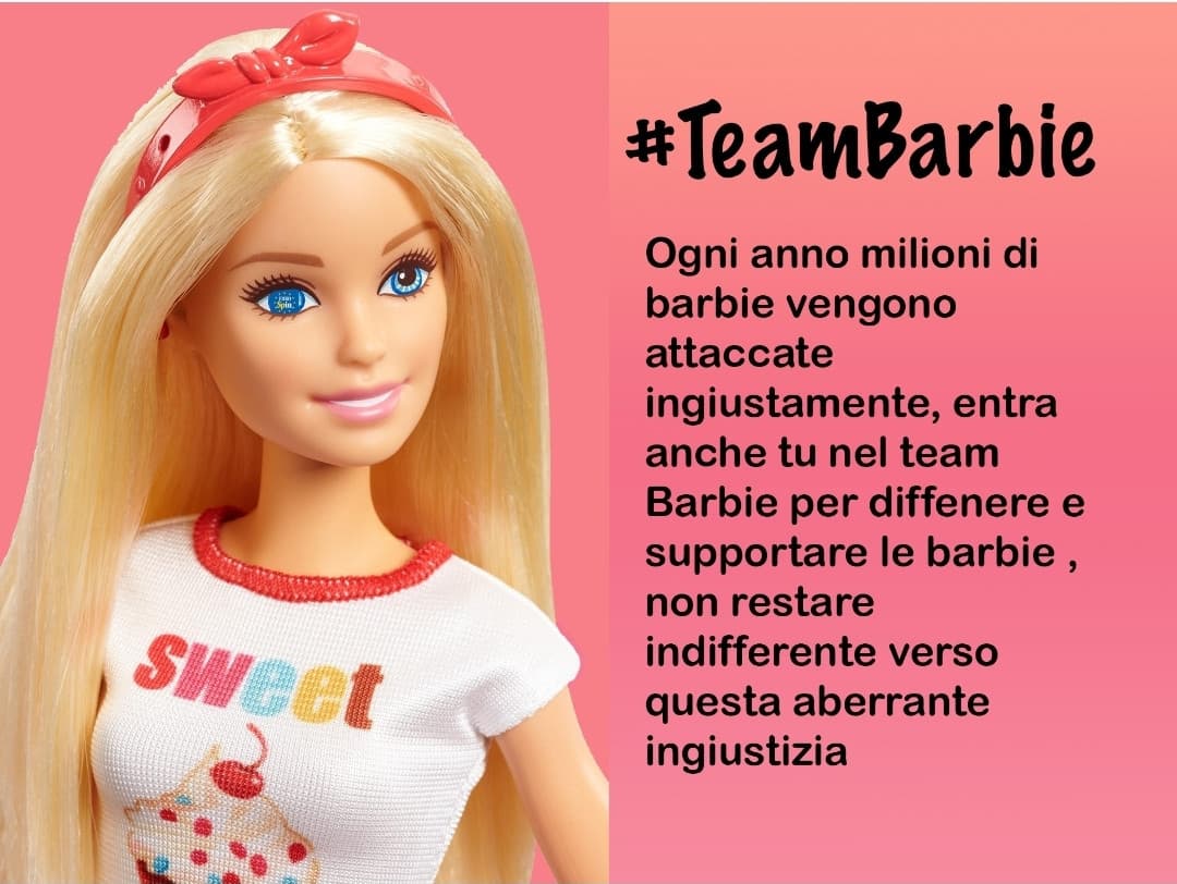 Dedico la mia ultima opera su photoshop dato che oggi avevo le 4 ore di laboratorio, alle due mie prof che si chiamano Barbara (Barbie diminutivo di Barbara)