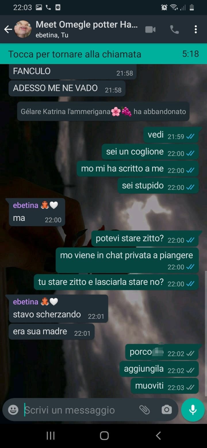 Che bello quando ti trattano come quella instabile emotivamente del gruppo :/ ma almeno lei di me si preouccupa  