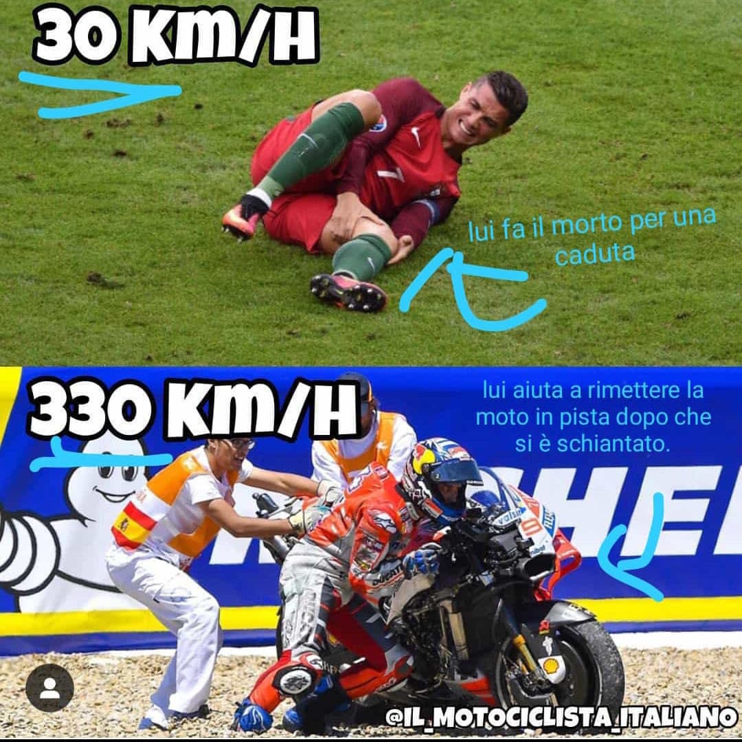 Ecco la mia risposta quando mi chiedono perchè secondo me il calcio è stupido e perchè preferisco le moto