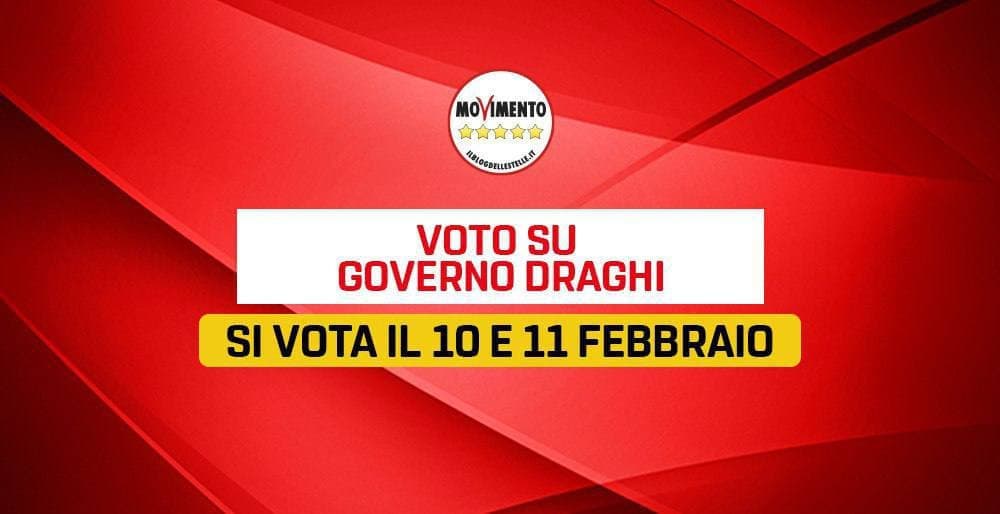 Governo Draghi, il 10 e l'11 febbraio gli iscritti M5S voteranno sulla piattaforma Rousseau. 