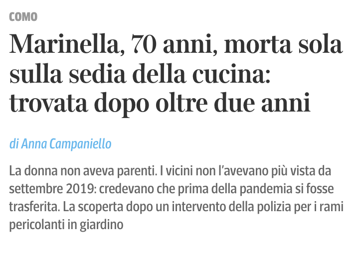 La notizia più triste della giornata 