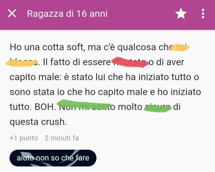 (QUASI) tutti sembrano così sicuri della propria crush