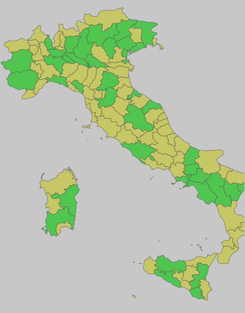 ho messo le ultime, ditemi le vostre provincie