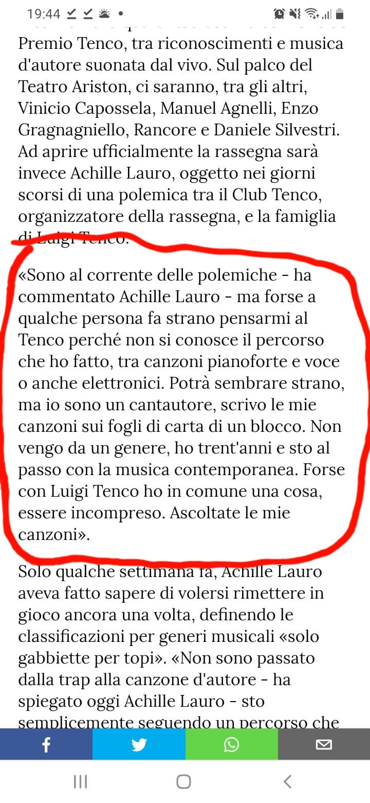 Cosa ne pensate di questo discorso?