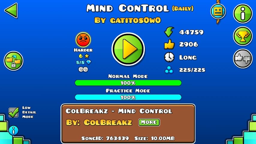 Mind ConTrol 100%; By CatitosOwO; (Difficoltà: Harder 6?); (Grado: Normal)