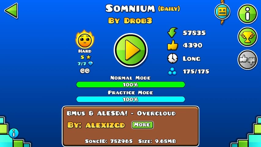 Somnium 100%; By Drob3; (Difficoltà: Hard 5?); (Grado: Epic)