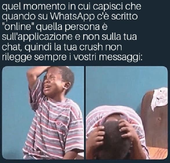 Ci rimasi così male quando lo capii... 