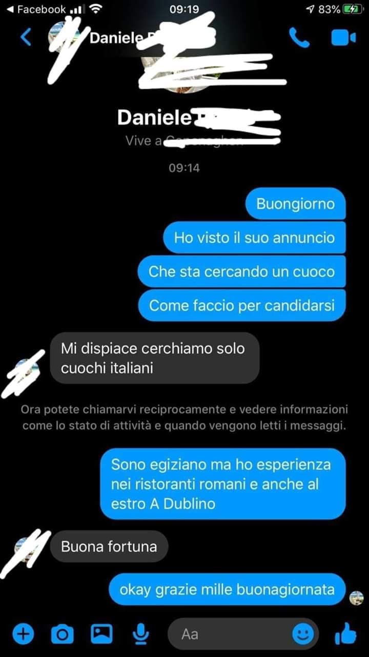 Vi pongo un nuovo quesito, come ben ricordate sullo shout sull'App Immuni chiesi se fosse sessismo o meno, oggi vi chiedo se è razzismo o meno. 
Chat ovviamente non mia