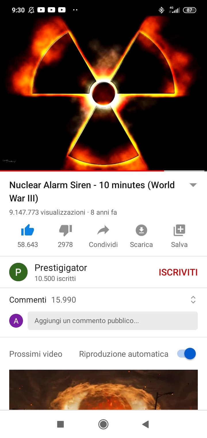 QUANDO STOPPI IL VIDEO MA SENTI ANCORA LA SIRENA :