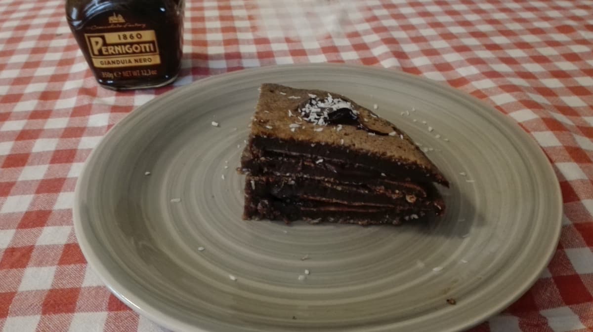 Il mio pancake al cioccolato e cocco fatto stamattina 