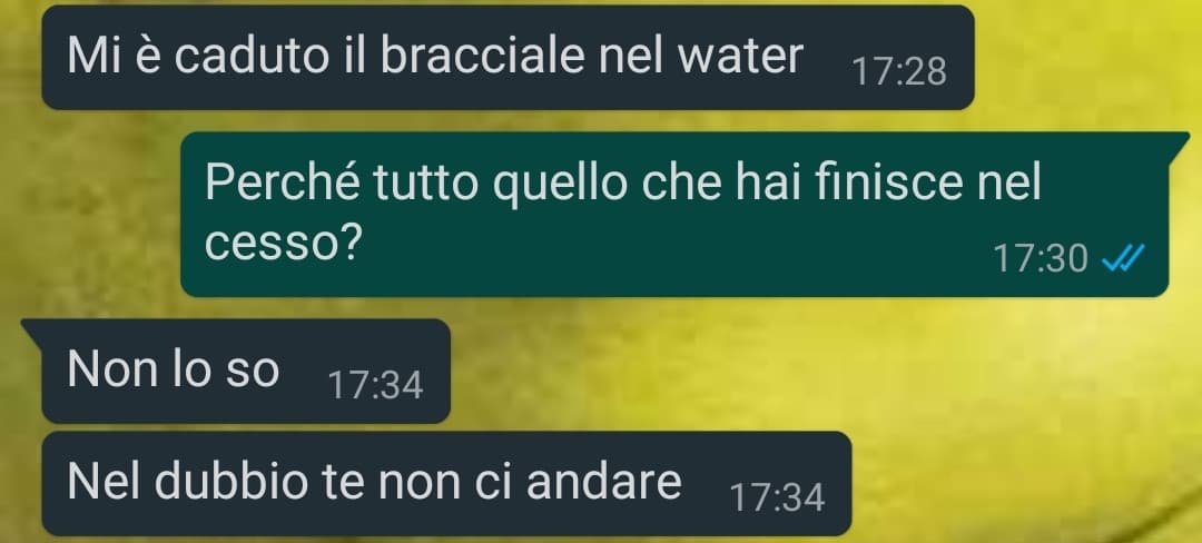 È da un'ora che predica perché non le ho detto che la cosa che non doveva vendere  non doveva venderla, per Diana che gran voglia di scaricarmi una minigun in mezzo alle palle, sarebbe più piacevole. Ti toglie proprio la voglia di vivere e di respirare per