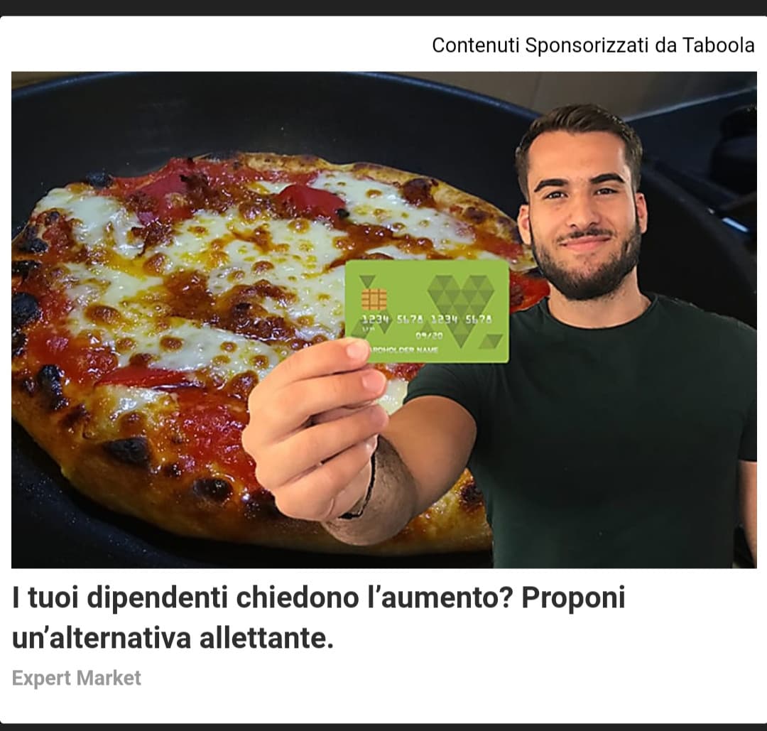 Se i vostri dipendenti vi chiedono un aumento voi portateli a mangiare una pizza. Più allettante di così?