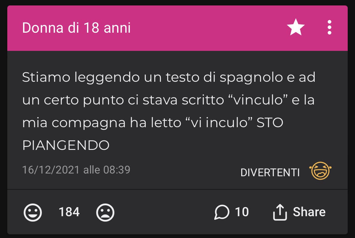 già mi manca andare a scuola. Cioè queste perle alle 8 del mattino erano un toccasana  