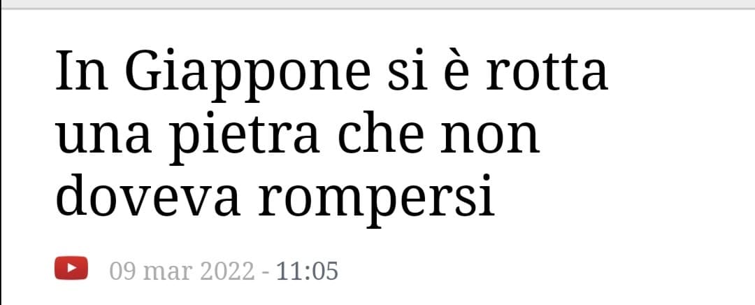 Le notizie, quelle importantissime