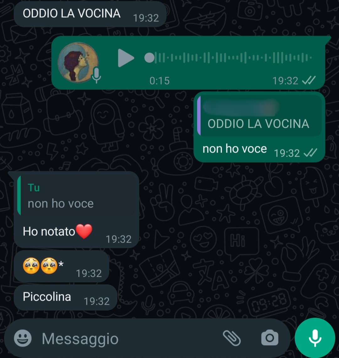 Il primo messaggio l'ho ignorato, poi ha continuato e ? Non lo voglio sentire più ragaz