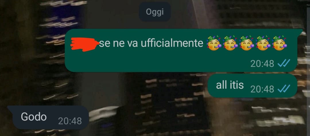 non potete capire la mia felicità in questo momento