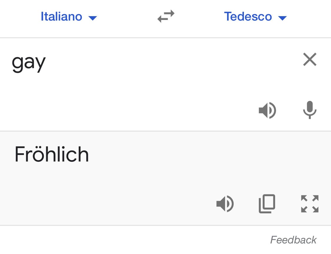 Da oggi non siete più gay >:) siete tutti fröhlich >:3