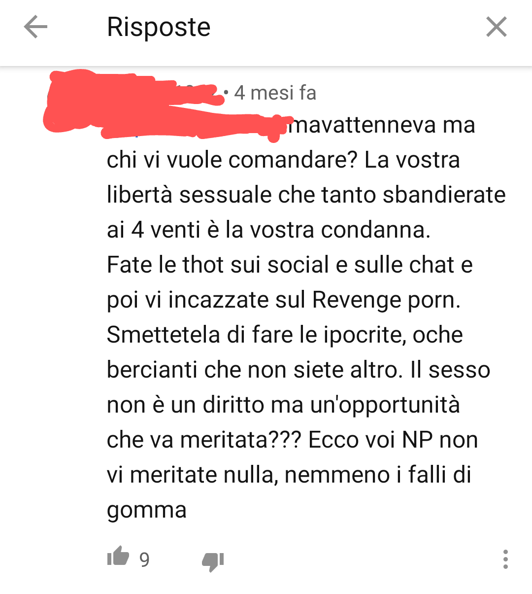 Cercavo un'immagine horror e ho trovato di peggio sotto un video che parla degli incel?. 