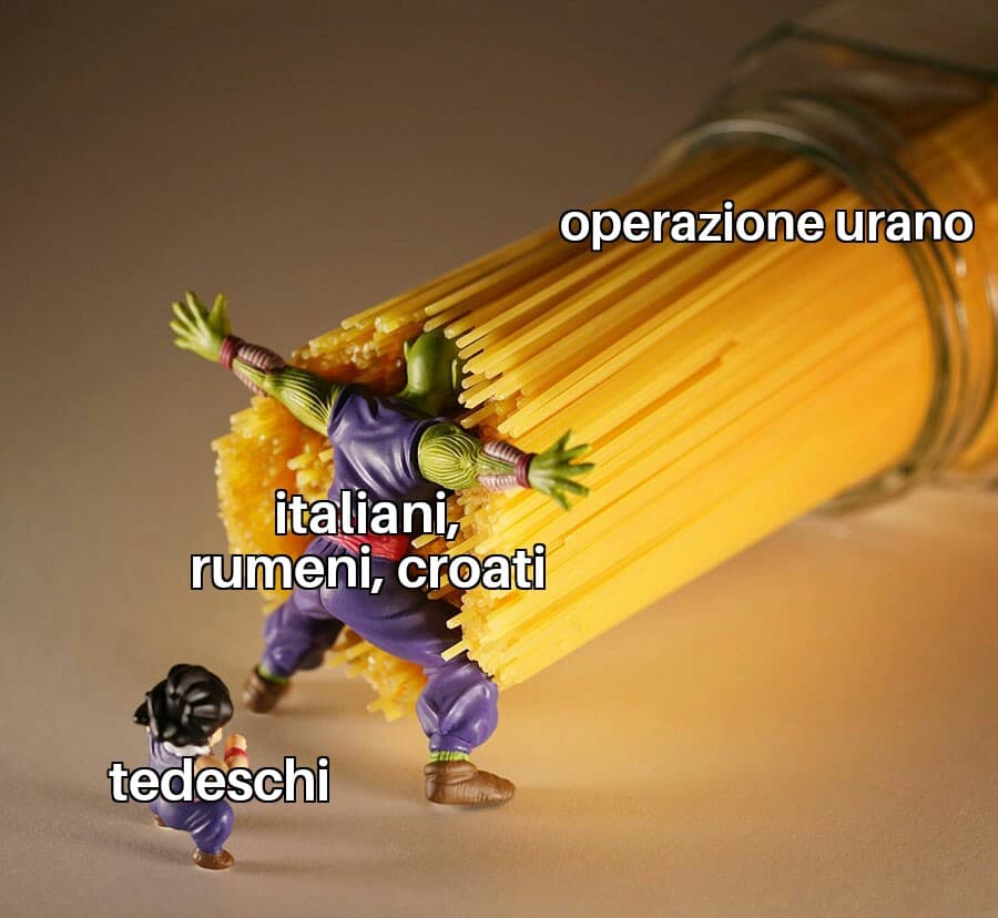 Con l'operazione urano, si voleva cercare di annientare la 6a divisione waffen S_S (non voglio ricevere un ban ?) che assediava stalingrado, costò la vita di circa 800.000 sovietici e 400.000 tedeschi