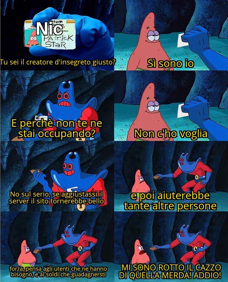 Se non si è capito nell'ultima vignetta parla Nic.